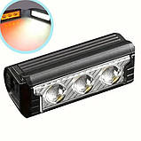 Ліхтарик тактичний велоліхтар FY-339B-3LED(white+yellow), Ліхтарик для IC-502 самоката велосипеда, фото 5