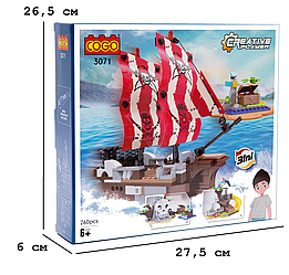 Конструктор "Креативність" (260 елм.) Піратський острів / COGO