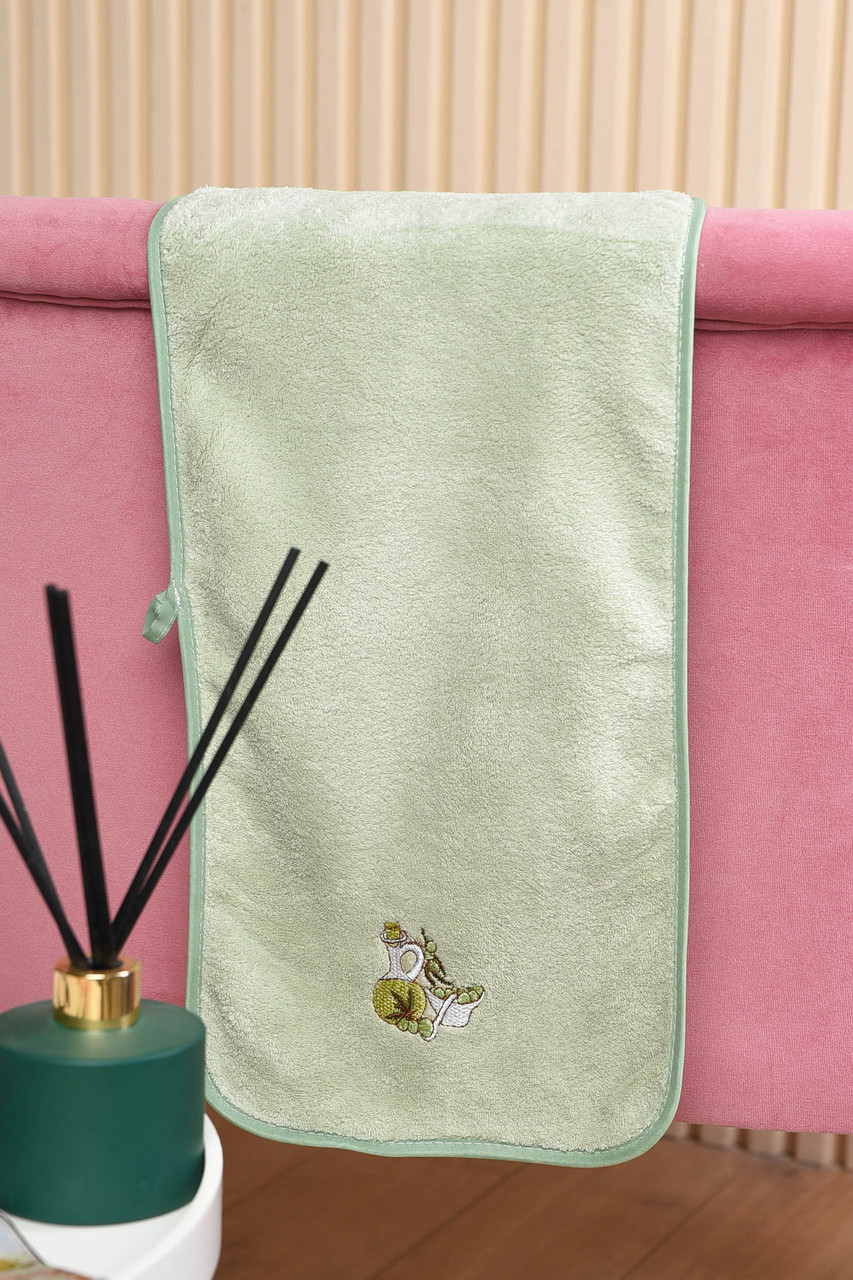 Рушник кухонний мікрофібра м'ятного кольору розмір 25*50 см 191862P, фото 1