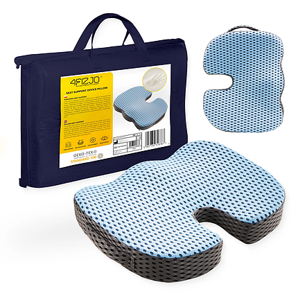 Ортопедична подушка 4FIZJO для сидіння 35 x 45 x 7 см Sky Blue (P-5907739318787), фото 1