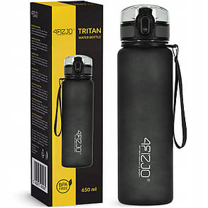 Пляшка для води спортивна 4FIZJO 650 мл Black (P-5905973403733), фото 1