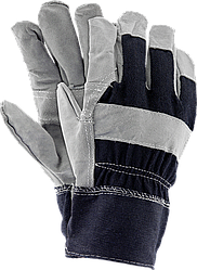 Захисні рукавички посилені яловий шкірою (рукавички шкіряні робочі) RB GJS