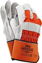 Рукавички робочі посилені яловий шкірою REIS Польща RBSTONE PJS