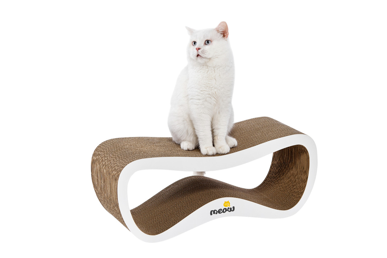Дряпка-лежанка для котів Say MEOW Grace 67х27х24 см / Дряпка з гофрокартону для кота, фото 1