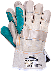 Захисні рукавички посилені лицьовій шкірою (рукавички шкіряні робочі REIS Польща) RBPOWERLUX BEJKZ