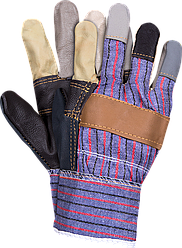 Рукавички робочі посилені яловий шкірою REIS Польща RLKPAS MC