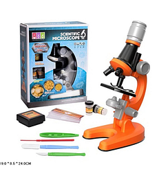 Набір для наукових досліджень Дитячий Мікроскоп 22 см 1013A-1 помаранчевий