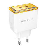 Мережевий Зарядний Пристрій Borofone BAS33A 2USB-C PD/QC45W Колір Бiлий, фото 6