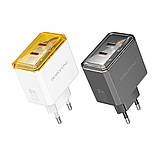 Мережевий Зарядний Пристрій Borofone BAS33A 2USB-C PD/QC45W Колір Чорний, фото 3