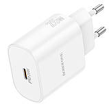 Мережевий Зарядний Пристрій Borofone BA82A 1USB-C PD/QC 25W Колір Бiлий, фото 4