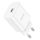 Мережевий Зарядний Пристрій Borofone BA82A 1USB-C PD/QC 25W Колір Бiлий, фото 6