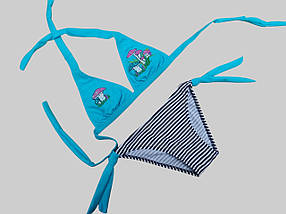 Детский подростковый купальник Samegame 21040 голубой;черный   В наличии только 40 42 размеры