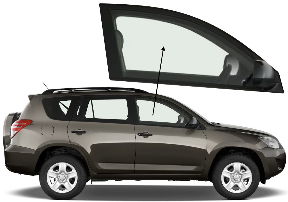 Бічне скло Toyota RAV-4 2006-2013 передніх дверей праве, фото 1