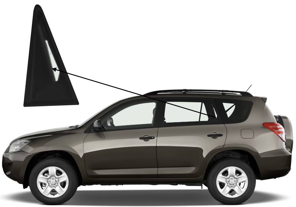 Кватирка задніх дверей ліва Toyota RAV-4 2006-2013, фото 1