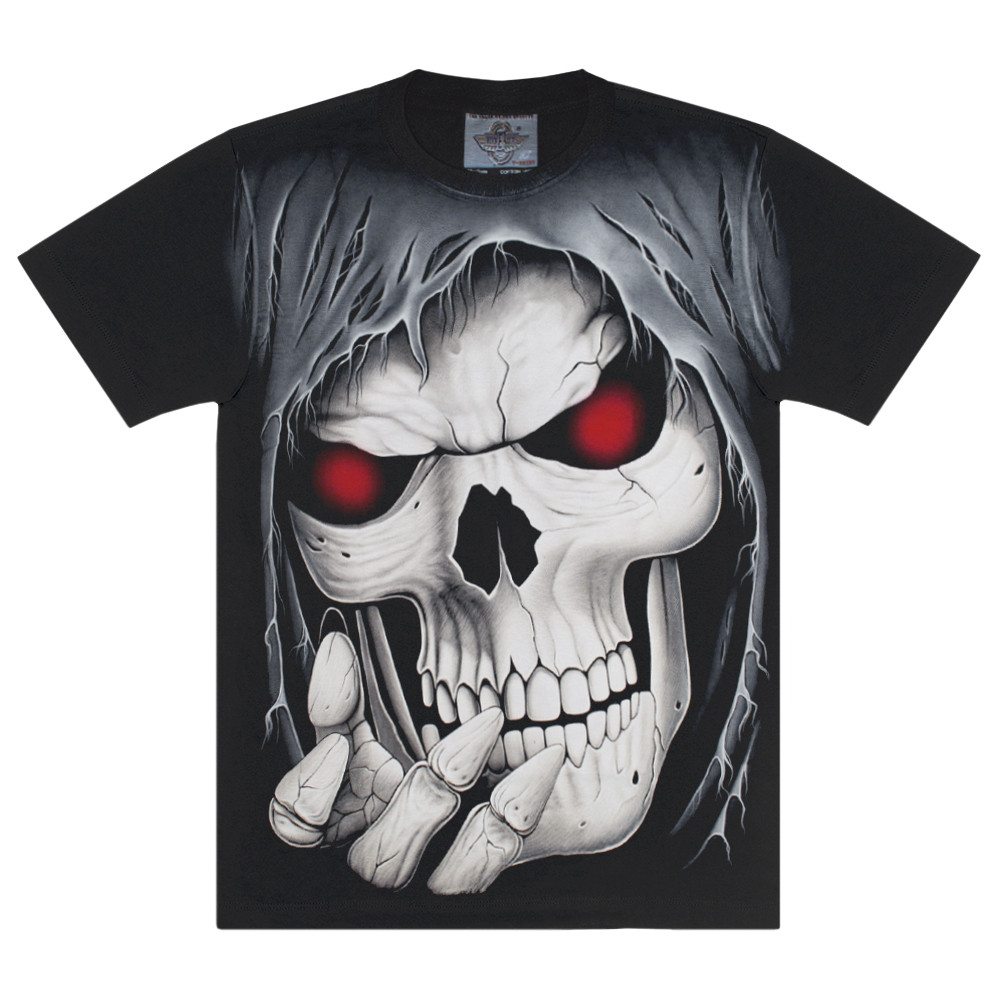 Футболка Череп у каптурі з червоними очіма (Rock Eagle, Total t-shirt), Розмір L