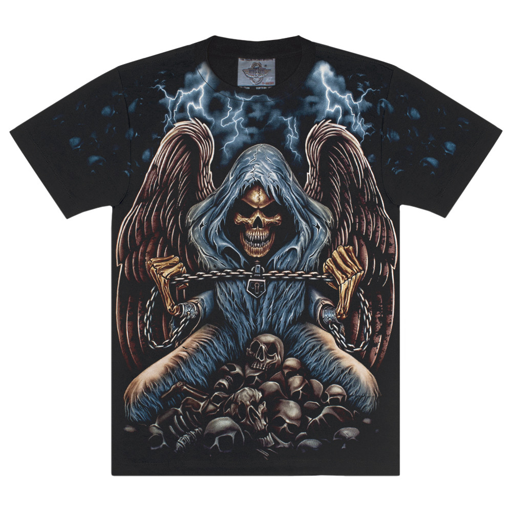 Футболка Смерть із ланцюгом на черепах (Rock Eagle, Total t-shirt), Розмір M