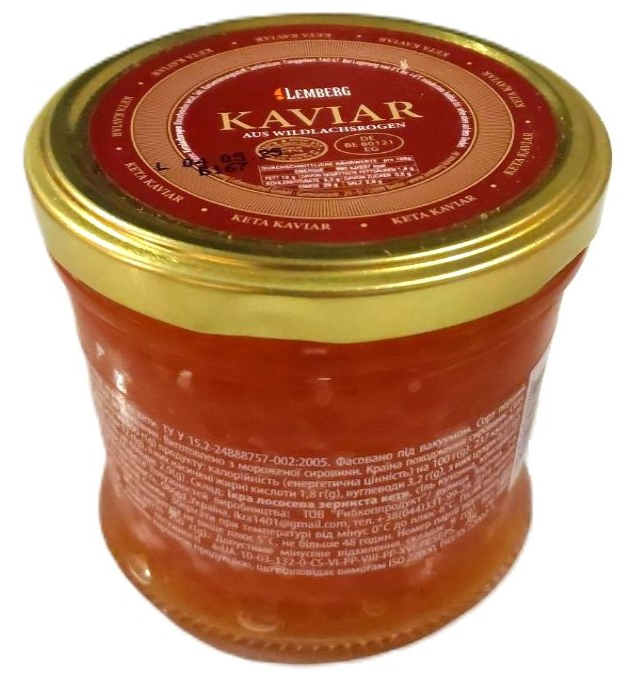 Ікра кети червона Lemberg Keta 250 г - фото 1 - id-p2419133775