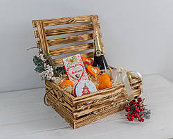 Ящик дерев’яний декоративний з кришкою Лофт обпалений Стандарт