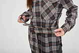 Сорочка жіноча в клітинку oversize, фото 4
