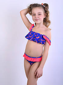 Купальник раздельный  для девочек Teres 1050 Перчинки электрик (В НАЛИЧИИ ТОЛЬКО 30 32 34 36 УКР р-ры)