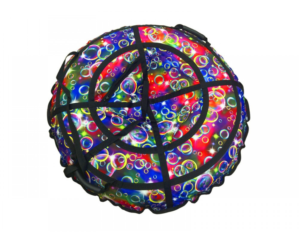 Тюбінг надувний / Ватрушка / Надувні санки ПВХ діаметром 100 см., Бульбашки, фото 1