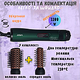 Фен-браш для укладання волосся VGR (потужність 1000-1200 Вт, обертовий керамічний стайлер) V-498, фото 3