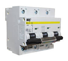 Автоматичний вимикач ВА27-100 3Р 100A 10кА C TechnoSystems