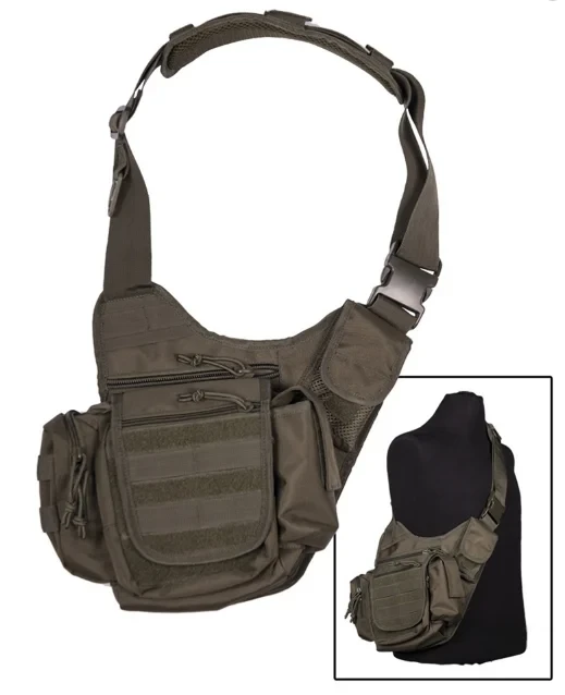 Сумка плечова універсальна велика SLING BAG олива МІЦТЕК Німеччина