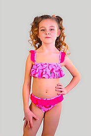 Купальник раздельный  для девочек Teres 1050 Перчинки розовый (В НАЛИЧИИ ТОЛЬКО 30 32 34 36 УКР р-ры)