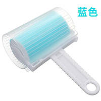 Багаторазовий силіконовий липкий ролик для чищення одягу та меблів блакитний