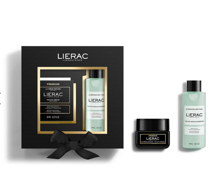 Лієрак Набір Преміум крем для контуру очей 20мл + засіб для  демакіяжу 100мл, Lierac Premium Kit