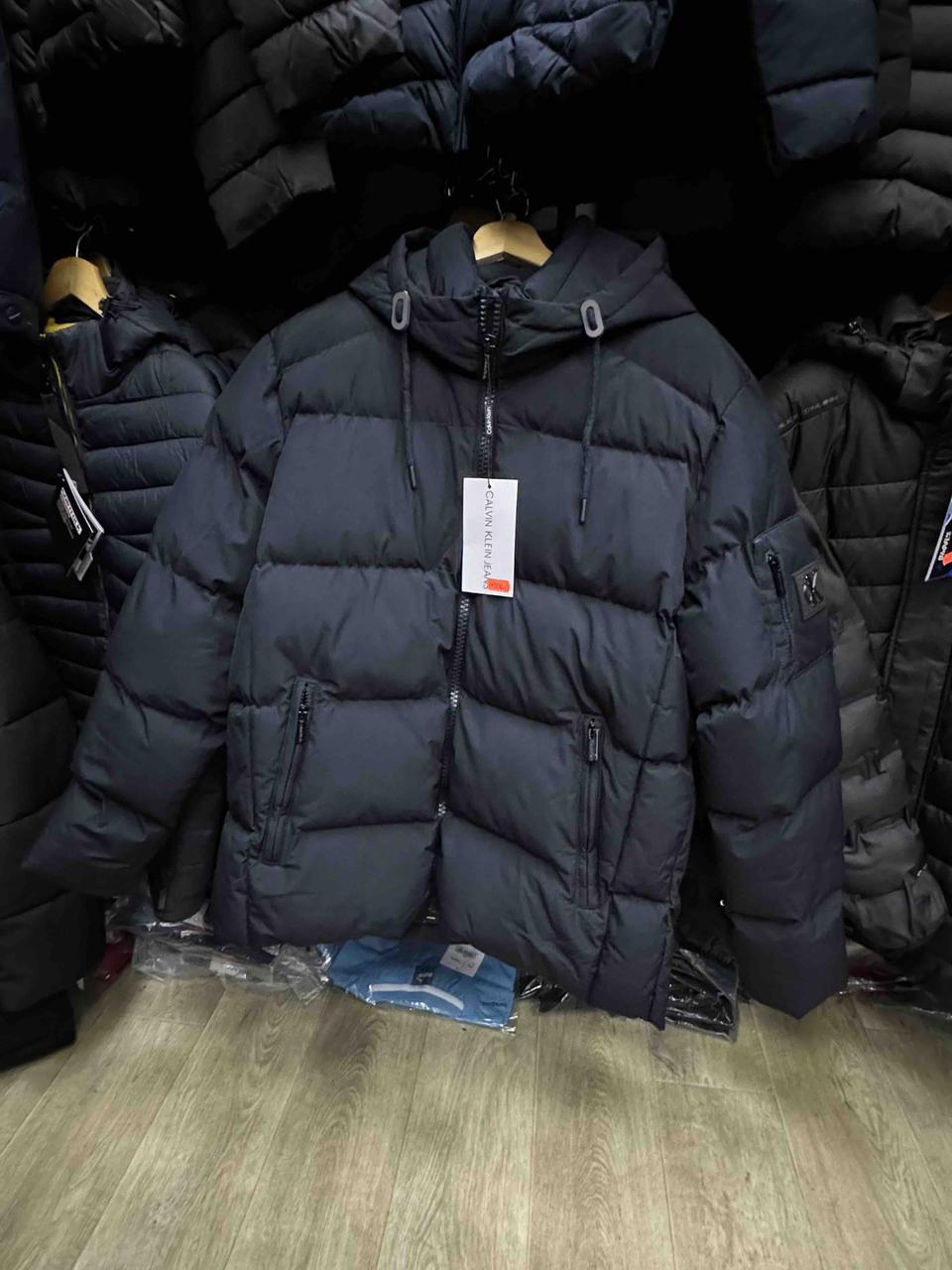 Чоловіча тепла зимова куртка, чоловічі зимові куртки. Куртка чоловіча зима чорний 1511-6. Чоловічий зимовий одяг, фото 1