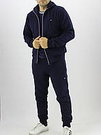 Костюм чоловічий спортивний темно-синій теплий на флісі