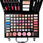 Набір косметики для макіяжу в кейсі, 86 предметів, 30х21х6,5см / Б'юті кейс з косметикою в подарунковій валізі, фото 8