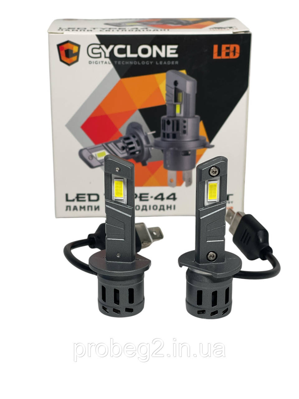 Led-лампи Cyclone type-44 h1 5000 k 6700 lm 12 v 25w комплект