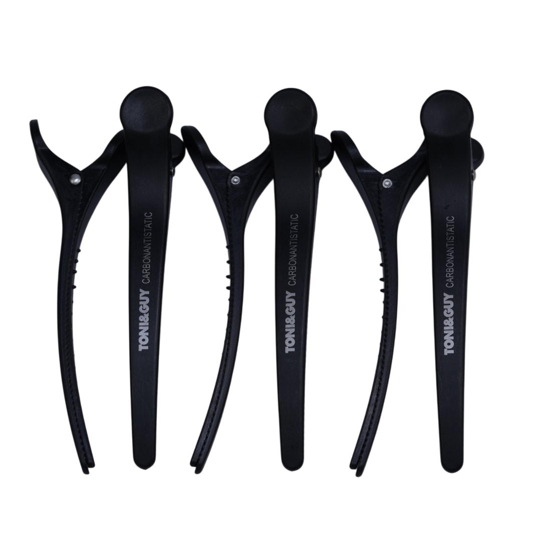Набір затискачів для волосся Toni&Guy Large Black, 13,5 см, 6 шт (T&G-001), фото 1
