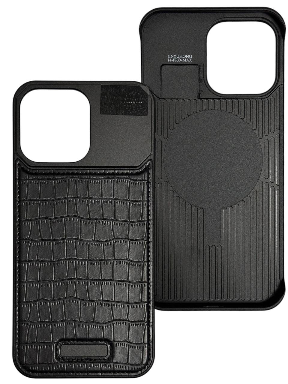 Металевий чохол Crocodile iPhone 14 Pro Max Crocodile Black, фото 1