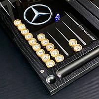 Нарди скляні з деревом MERCEDES-BENZ 60х30см чоловічий подарунок, фото 7