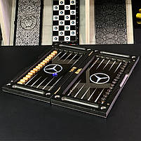 Нарди скляні з деревом MERCEDES-BENZ 60х30см чоловічий подарунок, фото 6