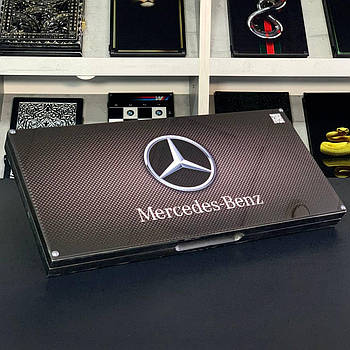 Нарди скляні з деревом MERCEDES-BENZ 60х30см чоловічий подарунок