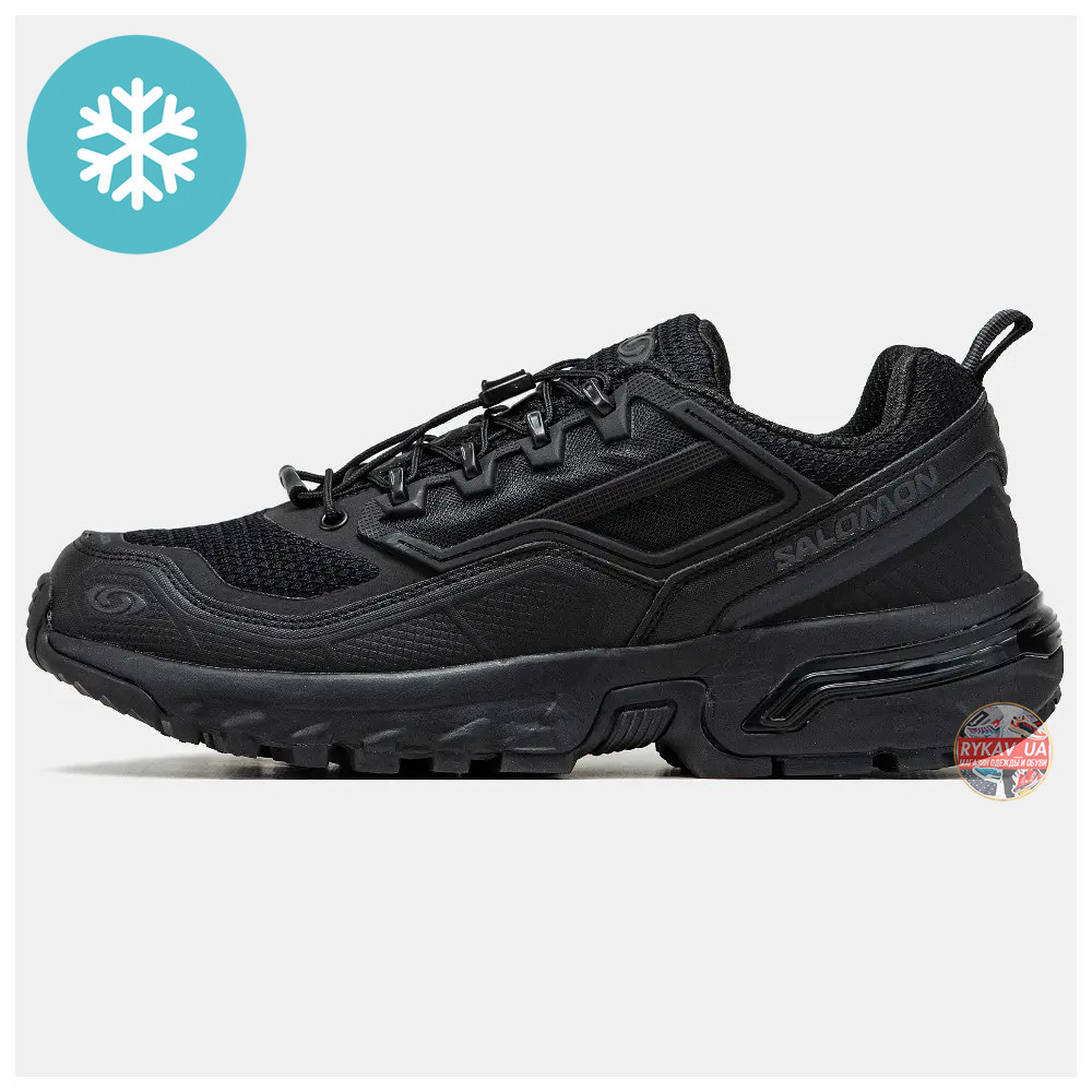 Чоловічі кросівки Salomon ACS Gore-Tex Termo Black, чорні водонепроникні кросівки саломон гортекс