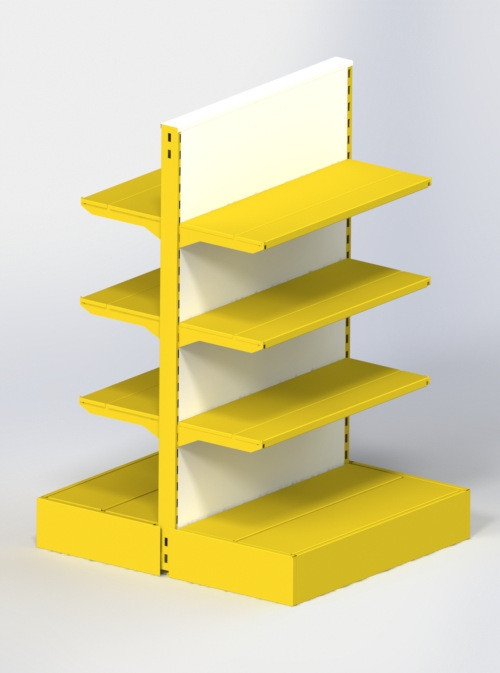 Стелаж 1370х900мм торговий двосторонній острівний для магазину