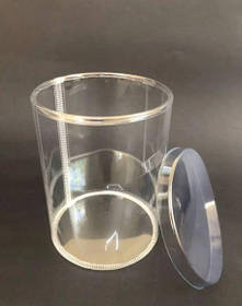 Прозорий пластиковий тубус 70х110 мм.