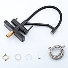 G4098-6 кухня одноваж. вис. вилив+ ВОДОСПАД латунь гайка Ø35 (чорний) {8/1}, фото 6