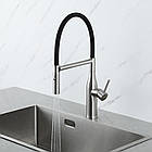 G4098-25 кухня одноваж. вис. вилив нерж. сталь гайка Ø35 (сатин) {8/1}, фото 3