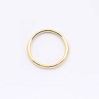 Кільця для волосся Finding Розрізне колечко для зачіски дредів товщиною 1.5 мм Натуральне золото 16 мм