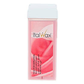 Віск у картриджі (касетний) з роликом ItalWax на 100 г для депіляції Троянда