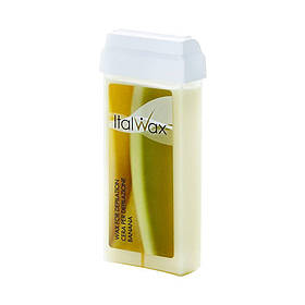 Віск у картриджі (касетний) з роликом ItalWax на 100 г для депіляції Банан