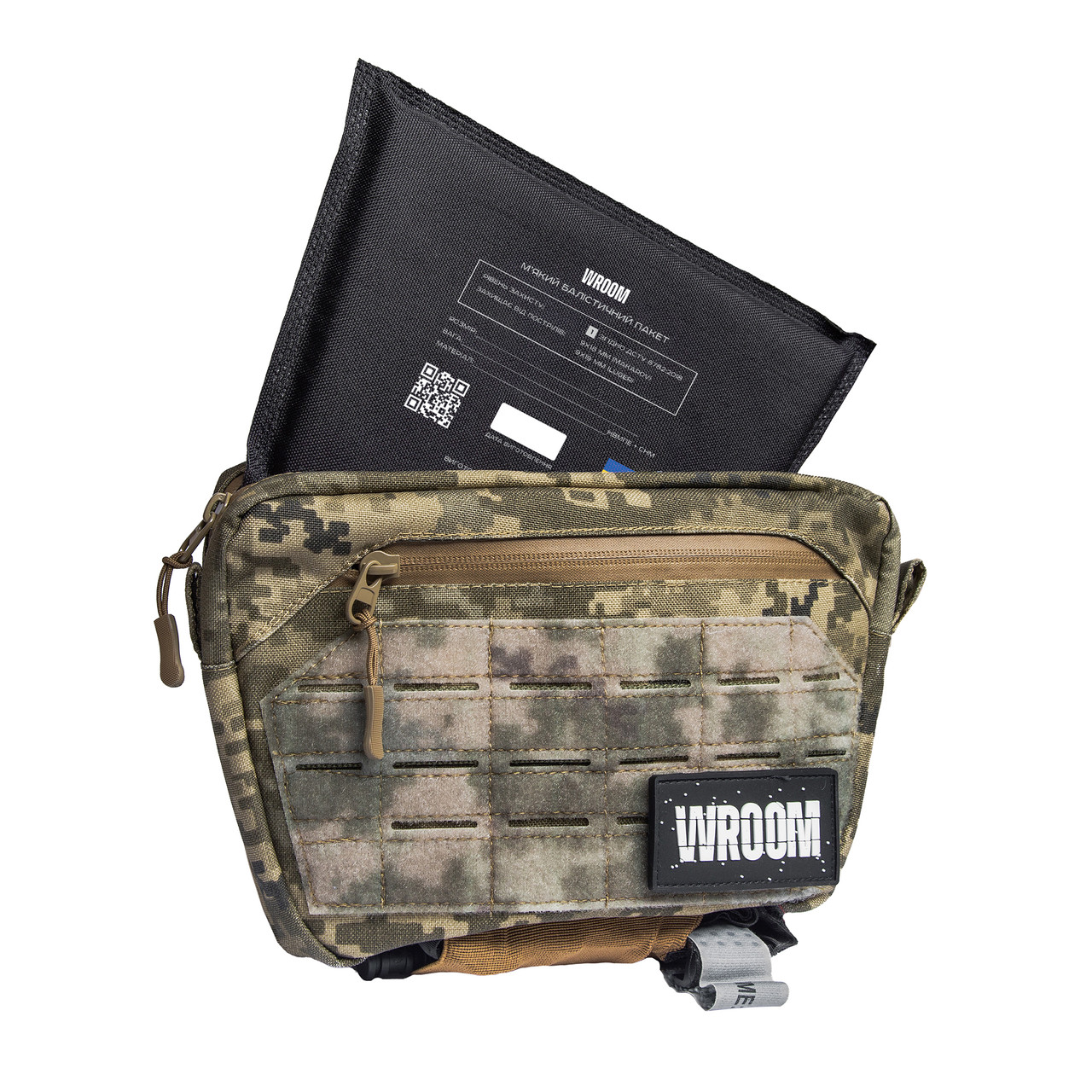 Сумка-напашник Ghost Cordura 1000d з балістичним пакетом 1 класу, колір піксель.