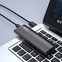 Зовнішня кишеня для M2 SSD NVMe PCIe USB 3.2 Gen2 Type-C DM HD1200 Original, фото 6